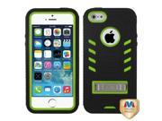 Apple iPhone 5S 5 Pearl Green Black TUFF eNUFF Hybrid Case Cover Metal Stand