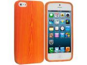 Wood Grain TPU Design Soft Case Cover for Apple iPhone 5 5S