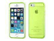 Apple iPhone 5S 5 Solid White Belly Transparent Green Glossy Candy Skin Case Cover