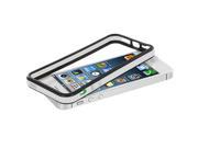 Black White TPU Bumper with Metal Buttons for Apple iPhone 5 5S