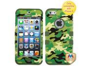 Apple iPhone 5S 5 Green Woodland Camo Army Green TUFF Hybrid Case Cover