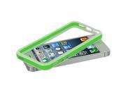 White Neon Green TPU Bumper with Metal Buttons for Apple iPhone 5 5S