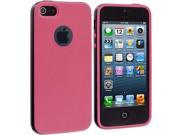 Light Pink Black Hybrid TPU Bumper Case Cover for Apple iPhone 5 5S