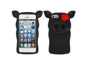 Apple iPhone 5S 5 Black Pig Nose Skin Case Cover