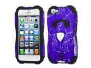 Apple iPhone 5S 5 Curved Lines Purple Black Car Pattern Hybrid Case Cover