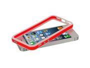 White Red TPU Bumper with Metal Buttons for Apple iPhone 5 5S
