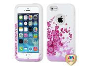 Apple iPhone 5S 5 Spring Flowers Solid White VERGE Hybrid Case Cover