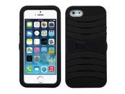 Apple iPhone 5S 5 Black Black Wave Hybrid Case Cover Stand