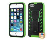 Apple iPhone 5S 5 Black Electric Green TUFF Treadz Hybrid Case Cover