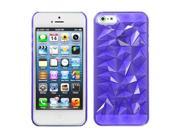 Apple iPhone 5S 5 T Purple Diamond Pattern Back Protector Case Cover