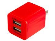 Red 2 Port Dual Wall Home Charger Cube