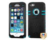 Apple iPhone 5S 5 Natural Black Tropical Teal Phantom Hybrid Case Cover