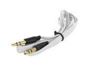 White Flat Auxiliary Cable 3FT
