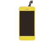 Yellow Glass Panel LCD Display Touch Screen Digitizer Assembly Replacement Compatible with Home Button for iPhone 5C