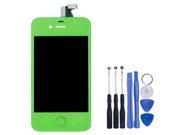 LCD Touch Screen Assembly Front LCD Touch Screen Digitizer with Home Button Tools for All Carriers iPhone 4S Green