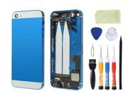 Preassembled Metal Back Cover Housing Battery Door Assembly Middle Frame Bezel Full Assembled with Small Parts Installed Free Tools For iphone 5s Blue White Gl