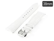 Funky Alligator Pattern Genuine Leather Strap Replacement Wrist Band for Apple Watch 38 mm White