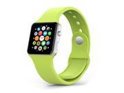 Apple Watch Band Soft Silicone Replacement Sport Band for 42mm Apple Watch Models Green 3 Pieces of Bands Included for 2 Lengths Not Fit 38mm version 2015