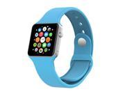 Apple Watch Band Soft Silicone Replacement Sport Band for 42mm Apple Watch Models Blue 3 Pieces of Bands Included for 2 Lengths Not Fit 38mm version 2015