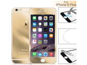 Premium Electroplated Tempered Front and Back Glass Screen Protector Guard for iPhone 6 Plus Gold