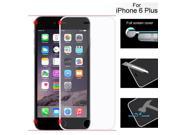 Full Screen Covered 0.26mm 2.5d 9h Ultra Thin Colored Tempered Glass Screen Protector For iPhone 6 Plus White