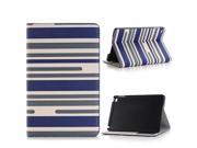 Fashion Stripes Flip Magnetic Sleep Wake Smart Leather Case Stand Cover With Card Slot For iPad Mini 4 Blue And Green
