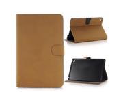 Classical Magnetic Flip Stand Leather Smart Cover Case With Wake Sleep Function For iPad Mini 4 Yellow Brown