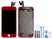 LCD Assembly Touch Screen and Digitizer With Spare Parts Front Camera Home Button Flex Cable Tools For iPhone 6 4.7 inch Red