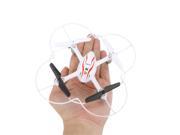 2.4G 4 Channel Mini 6-Axis Gyro RC Quadcopter Drone RTF 360 Degree w/ Propeller protector - White