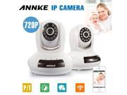 Annke SPI 1280 x 720p HD Wireless Pan Tilt Wi Fi IP Camera with Two Way Audio Build in Mic and Speaker Phone Remote Monitoring and Night Vision 30ft Night Visio