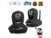 Annke Home Security 1280 x 720P HD CCTV Wireless Network IP Camera Easy Setup Home Remote Monitoring System Black IU 11A*2Pack