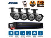 ANNKE 4CH 1080P CCTV DVR Recorder 4 HD 1920*1080 In Outdoor Security Camera System 1TB HDD