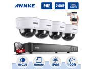 ANNKE 1080P POE Security Camera System Kit with 8CH NVR and 4 Onvif IP Dome Camera 1TB HDD