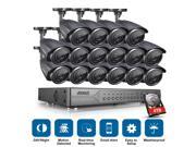 ANNKE 24CH Security Camera System 24CH 720P Video DVR with 16 x 960P Night Vision Security Cameras 4TB HDD