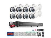 ANNKE 1080P POE Security Camera System Kit with 8CH NVR and 8 Outdoor Onvif IP Camera 4TB HDD