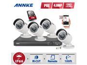 ANNKE POE Security Camera System Kit with 8CH NVR and 4 x 4.0MP Weatherproof Onvif IP Bullet Camera 3TB HDD