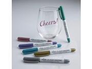 Wine Glass Writer Metallic Pens 6 Pack
