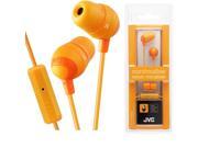 JVC Orange HAFR37D Marshmallow Inner Ear With Microphone Remote