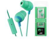 JVC Green HAFR37G Marshmallow Inner Ear With Microphone Remote