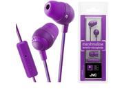 JVC Violet HAFR37V Marshmallow Inner Ear With Microphone Remote