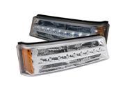 Chrome Clear Amber LED Bumper and Corner Lights Anzo