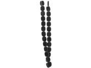 13mm X 11mm Jet Window Glass Bead Strands From Thecraftycrocodile