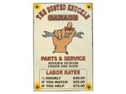 Busted Knuckle Tin Sign