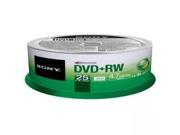 Sony DVD Rewritable Media DVD RW 4x 4.70 GB 25 Pack Spindle