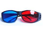 Red Blue 3D Glasses Black Frame For Dimensional Movies Game DVD Home Theatre