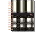 Black and Ivory Grid Deluxe Planner by Calendar Ink
