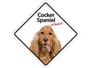 Cocker Spaniel on Board Sign by Magnet Steel Inc.
