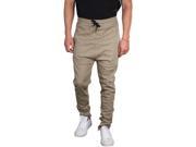 UPC 688267000126 product image for Dirty Robbers Denim Co. Men's Slim Fit Zippered Leg Pants-Beige-32 | upcitemdb.com