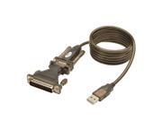 Tripp Lite Model U209 005 DB25 USB to Serial Cable Adapter USB A to DB25 M M