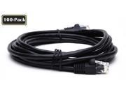 BattleBorn 100 Pack 200 Foot CAT6a Ethernet Network Patch Cable Premium Black BB C6AMB 200BLK Lifetime Warranty